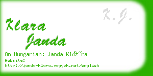 klara janda business card